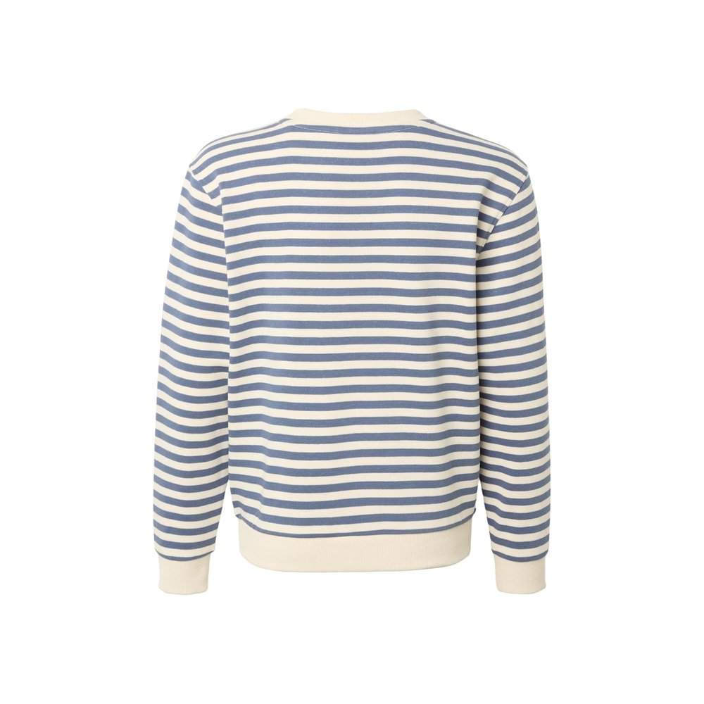 Urban Classics - Oversized Striped Crewneck Sweater/trui kinderen - Creme/Blauw